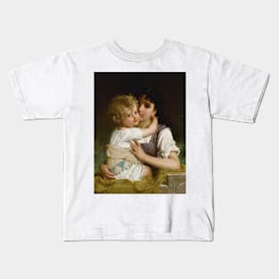 Maternal Affection by Emile Munier Kids T-Shirt